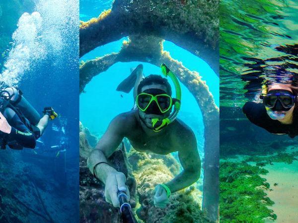 Quais as diferenças entre mergulho, snorkeling e flutuação?